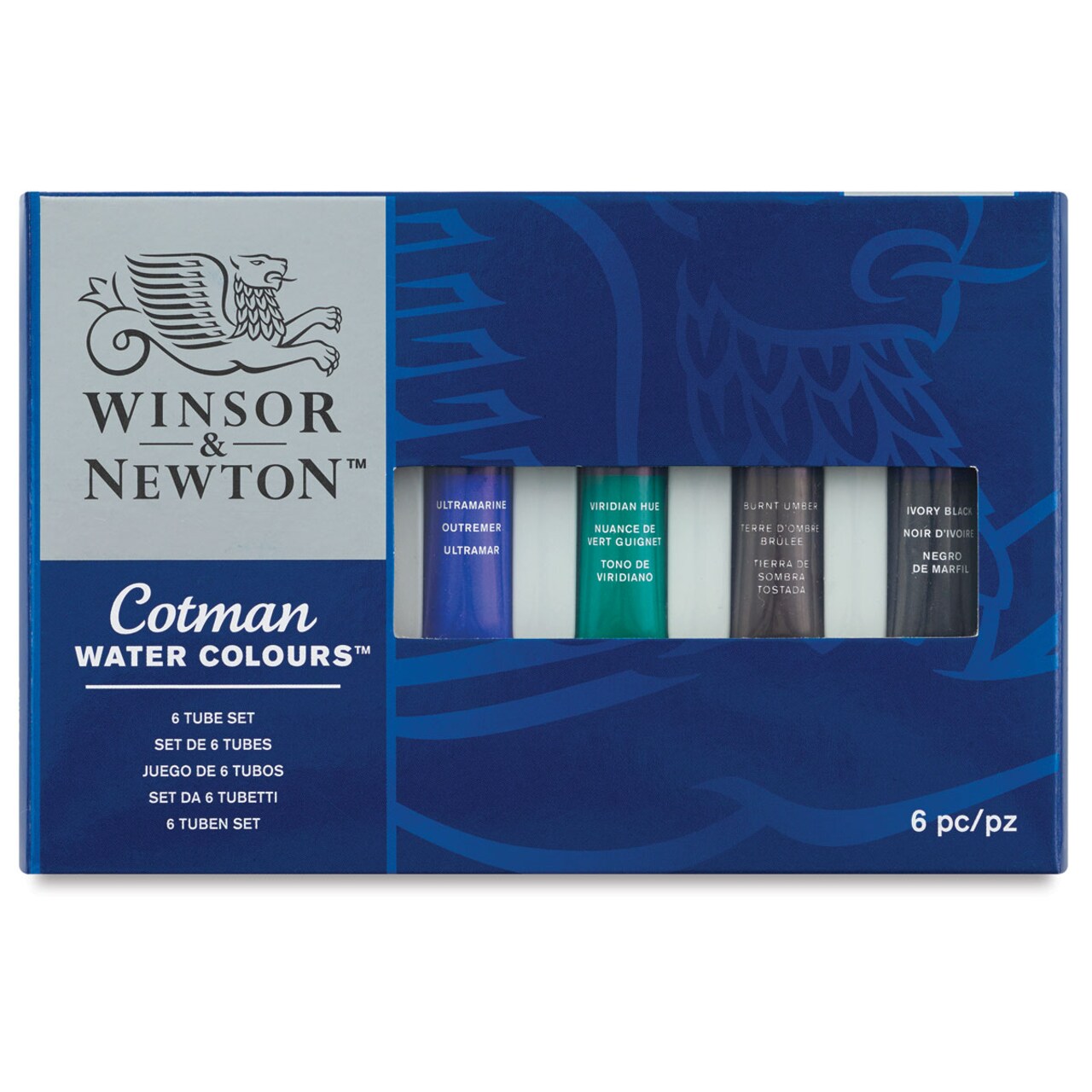 Winsor & Newton Cotman Watercolors - Set of 6, Assorted Colors, 8 ml Tubes